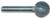 Magnate 2523 Plunge Ball End Carbide Tipped Router Bit - 5/8" Cutting Diameter; 5/8" Cutting Length; 1/4" Shank Diameter; 5/16" Radius; 1-1/4" Shank Length