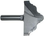 Magnate 3983 Triple Classic Plunge Router Bit - 3" Cutting Diameter; 1-5/8" Cutting Height; 1/2" Shank Diameter; 5/16" Radius; 2" Shank Length