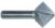 Magnate 5461 Bird Mouth (Bird Beak) Router Bit, 8-Sided - 1" Long Diagonal Edge; 1-1/8" Cutting Height; 1.539" Overall Diameter; 1/8" Small Diameter