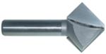 Magnate 5461 Bird Mouth (Bird Beak) Router Bit, 8-Sided - 1" Long Diagonal Edge; 1-1/8" Cutting Height; 1.539" Overall Diameter; 1/8" Small Diameter