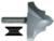 Magnate 7533 Deep Classic Point Router Bit - 3/4" Radius; 3" Cutting Diameter; 1/2" Shank Diameter; 2" Cutting Height; 2" Shank Length